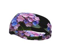 Fashion sports decorative sweatband YYHWHJDE Beautiful hydrangea Pattern Headbands for men and women