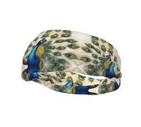 Fashion sports decorative sweatband YYHWHJDE Beautiful peacock Pattern Headbands for men and women
