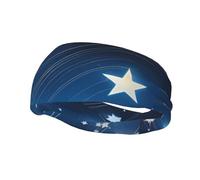 Fashion sports decorative sweatband YYHWHJDE Blue starry sky Pattern Headbands for men and women