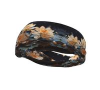 Fashion sports decorative sweatband YYHWHJDE Bohemian White Lotus Pattern Headbands for men and women