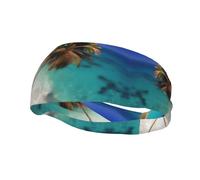 Fashion sports decorative sweatband YYHWHJDE Caribbean Islands Pattern Headbands for men and women