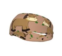 Fashion sports decorative sweatband YYHWHJDE cartoon donkey Pattern Headbands for men and women