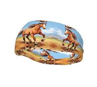 Fashion sports decorative sweatband YYHWHJDE cartoon Horse Pattern Headbands for men and women