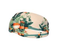 Fashion sports decorative sweatband YYHWHJDE Cartoon small green plant Pattern Headbands for men and women