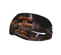 Fashion sports decorative sweatband YYHWHJDE cigar and whiskey Pattern Headbands for men and women