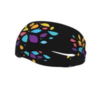 Fashion sports decorative sweatband YYHWHJDE Colorful petals fragments Pattern Headbands for men and women