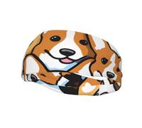 Fashion sports decorative sweatband YYHWHJDE Corgi Pattern Pattern Headbands for men and women