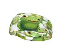 Fashion sports decorative sweatband YYHWHJDE cute frogs Pattern Headbands for men and women