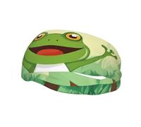Fashion sports decorative sweatband YYHWHJDE Cute Funny Frog Doing Yoga Pattern Headbands for men and women