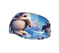 Fashion sports decorative sweatband YYHWHJDE Cute Penguin Pattern Headbands for men and women