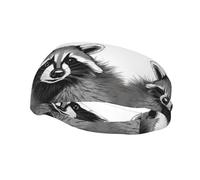 Fashion sports decorative sweatband YYHWHJDE cute raccoon Pattern Headbands for men and women