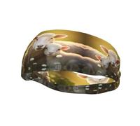 Fashion sports decorative sweatband YYHWHJDE cute sheep with mother Pattern Headbands for men and women