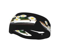 Fashion sports decorative sweatband YYHWHJDE Daisy on the boat Pattern Headbands for men and women