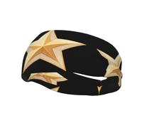 Fashion sports decorative sweatband YYHWHJDE Double-stacked five-pointed stars Pattern Headbands for men and women