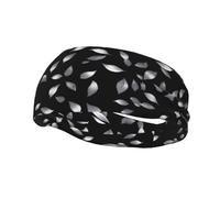 Fashion sports decorative sweatband YYHWHJDE Falling silver leaves Pattern Headbands for men and women