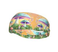 Fashion sports decorative sweatband YYHWHJDE Fantasy Mushroom Pattern Headbands for men and women