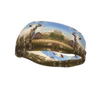 Fashion sports decorative sweatband YYHWHJDE Farm Animal Goat Pattern Headbands for men and women