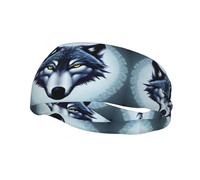 Fashion sports decorative sweatband YYHWHJDE Fierce wolf head Pattern Headbands for men and women