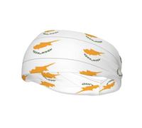 Fashion sports decorative sweatband YYHWHJDE Flag of Cyprus Pattern Headbands for men and women