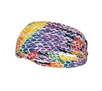 Fashion sports decorative sweatband YYHWHJDE Gay Pride Rainbow Pattern Pattern Headbands for men and women
