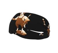 Fashion sports decorative sweatband YYHWHJDE Goat holding a paintbrush Pattern Headbands for men and women