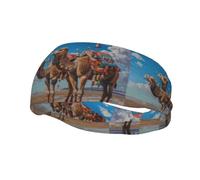 Fashion sports decorative sweatband YYHWHJDE Gobi camel bell Pattern Headbands for men and women