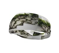 Fashion sports decorative sweatband YYHWHJDE Green ivy climbs over white walls Pattern Headbands for men and women
