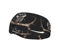 Fashion sports decorative sweatband YYHWHJDE Late Night Owl Pattern Headbands for men and women
