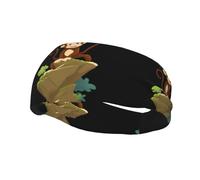 Fashion sports decorative sweatband YYHWHJDE Little monkey climbing the mountain Pattern Headbands for men and women