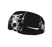 Fashion sports decorative sweatband YYHWHJDE Little zebra on the swing Pattern Headbands for men and women