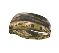Fashion sports decorative sweatband YYHWHJDE Lots of cute sheep Pattern Headbands for men and women
