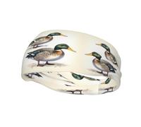 Fashion sports decorative sweatband YYHWHJDE Mallard Ducks Pattern Headbands for men and women