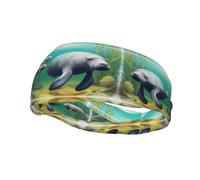 Fashion sports decorative sweatband YYHWHJDE Manatee Animals Pattern Headbands for men and women