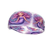 Fashion sports decorative sweatband YYHWHJDE Mermaid Pink Purple Pattern Headbands for men and women