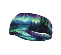 Fashion sports decorative sweatband YYHWHJDE Northern Lights Painting Pattern Headbands for men and women