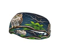 Fashion sports decorative sweatband YYHWHJDE Owl at Night Pattern Headbands for men and women