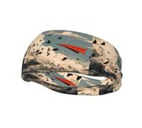 Fashion sports decorative sweatband YYHWHJDE Paper Airplanes and Birds Pattern Headbands for men and women