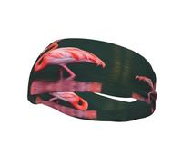 Fashion sports decorative sweatband YYHWHJDE pink flamingo Pattern Headbands for men and women