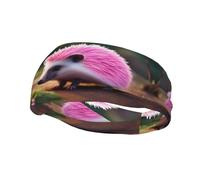 Fashion sports decorative sweatband YYHWHJDE Pink hedgehog Pattern Headbands for men and women