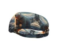Fashion sports decorative sweatband YYHWHJDE Polar bear in winter Pattern Headbands for men and women