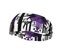 Fashion sports decorative sweatband YYHWHJDE Purple Gothic ghost Pattern Headbands for men and women