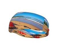 Fashion sports decorative sweatband YYHWHJDE Red Conch By The Sea Pattern Headbands for men and women