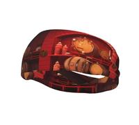 Fashion sports decorative sweatband YYHWHJDE Red Wine Cellar Pattern Headbands for men and women