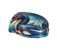 Fashion sports decorative sweatband YYHWHJDE Roaring Dragon Pattern Headbands for men and women