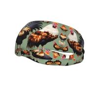 Fashion sports decorative sweatband YYHWHJDE Rooster and Chicken Pattern Headbands for men and women