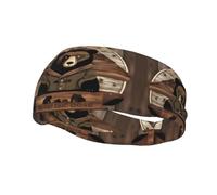 Fashion sports decorative sweatband YYHWHJDE Rustic Lodge Bear Pattern Headbands for men and women