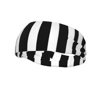 Fashion sports decorative sweatband YYHWHJDE stripes black white Pattern Headbands for men and women