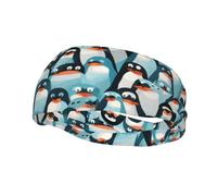 Fashion sports decorative sweatband YYHWHJDE stylish crowd of penguins Pattern Headbands for men and women