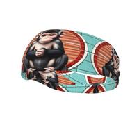 Fashion sports decorative sweatband YYHWHJDE The silent monkey Pattern Headbands for men and women