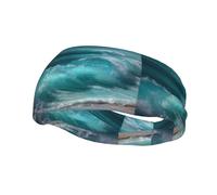 Fashion sports decorative sweatband YYHWHJDE The surging tide Pattern Headbands for men and women